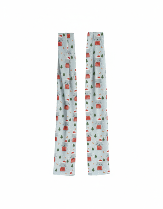 Christmas Printed Satin Stole