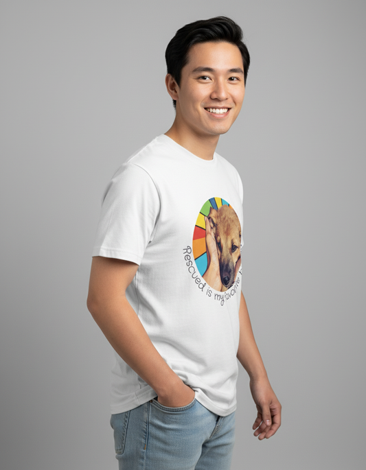 The “Rescued Is My Favorite Breed” Cotton Tee | Unisex Fit