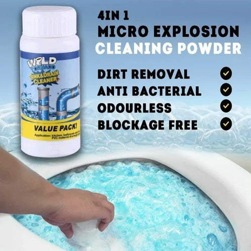 Powerful Drain Blockage Sink Cleaner Powder (Pack of 2)