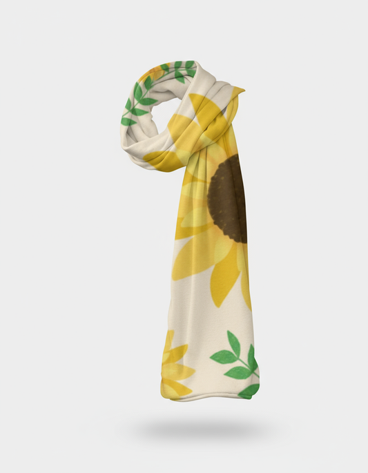 Floral Sunflower Satin Stole
