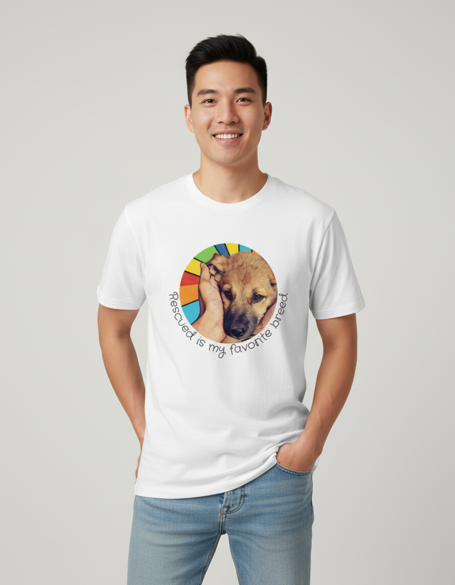 The “Rescued Is My Favorite Breed” Cotton Tee | Unisex Fit
