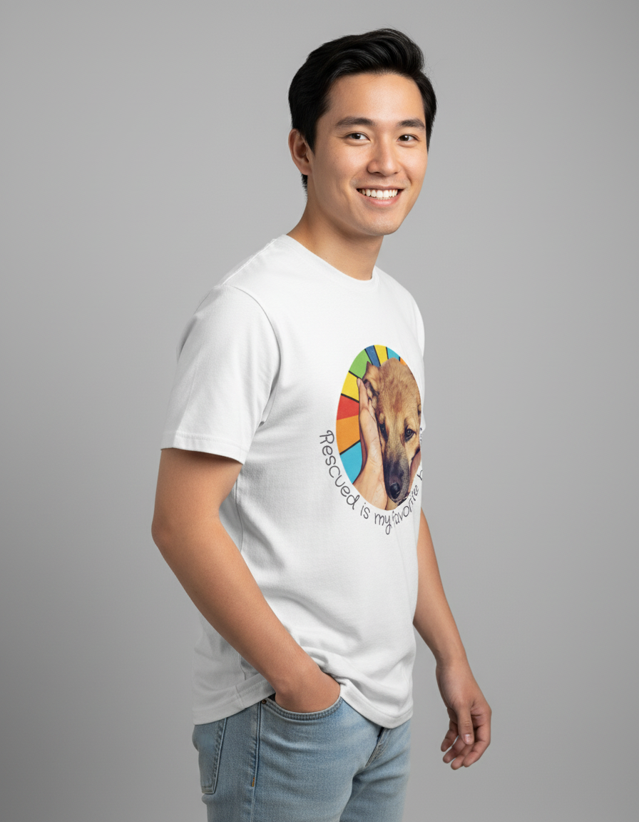 The “Rescued Is My Favorite Breed” Cotton Tee | Unisex Fit