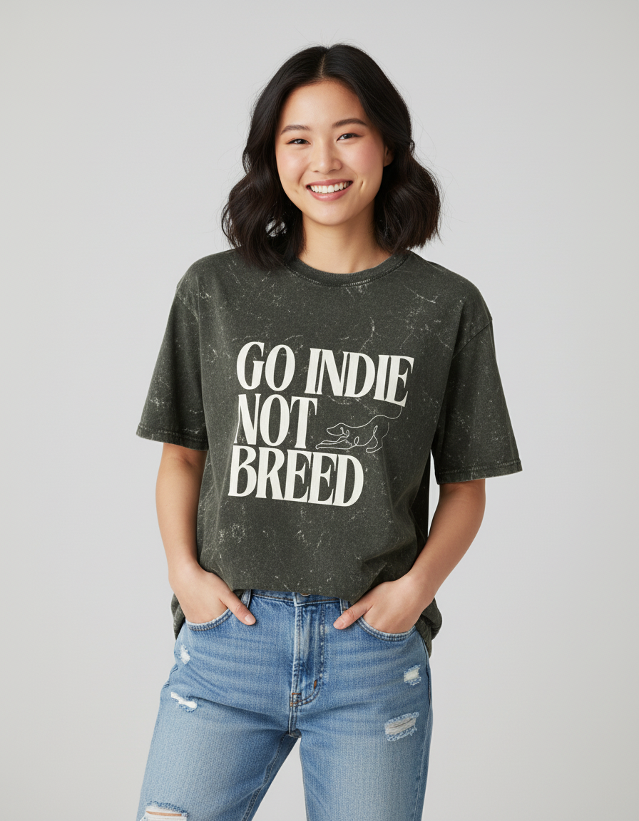 Unisex Acid Washed Oversized Tee