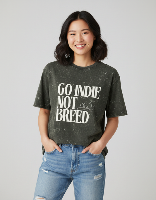 Unisex Acid Washed Oversized Tee