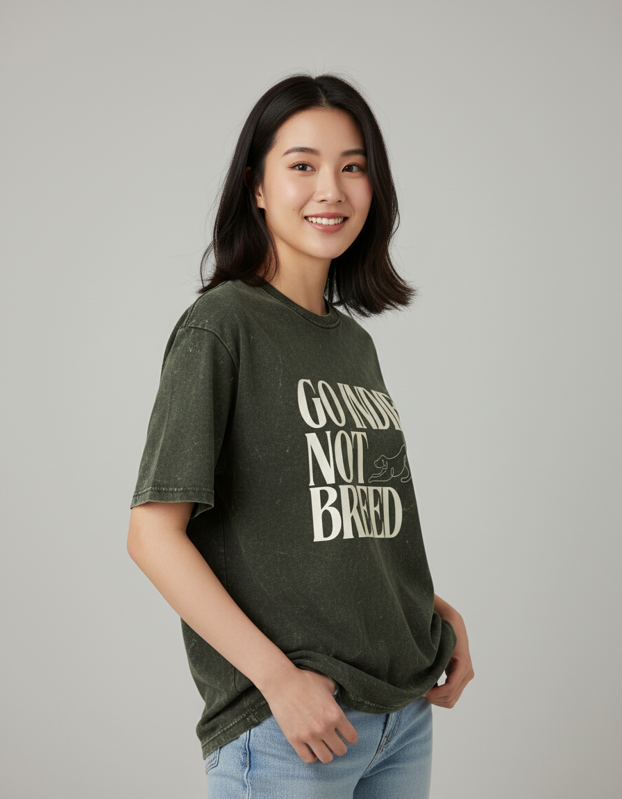 Unisex Acid Washed Oversized Tee